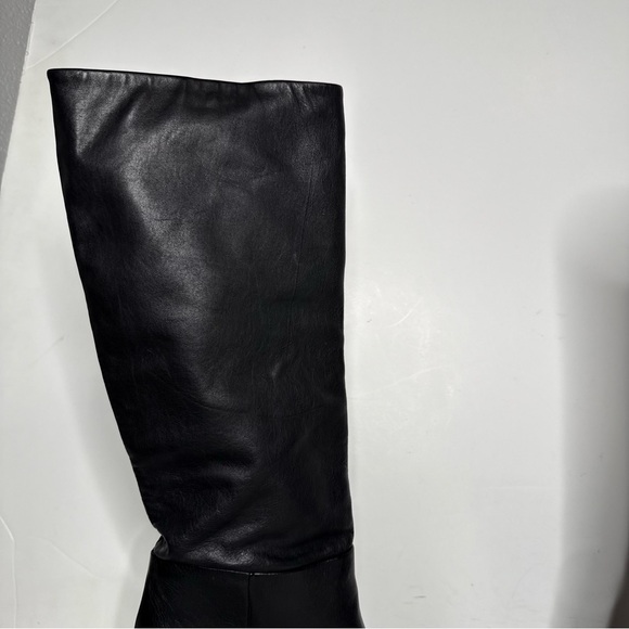 Tory Burch Black Leather Heeled Tall Boot 10 1/2 M - Picture 7 of 16